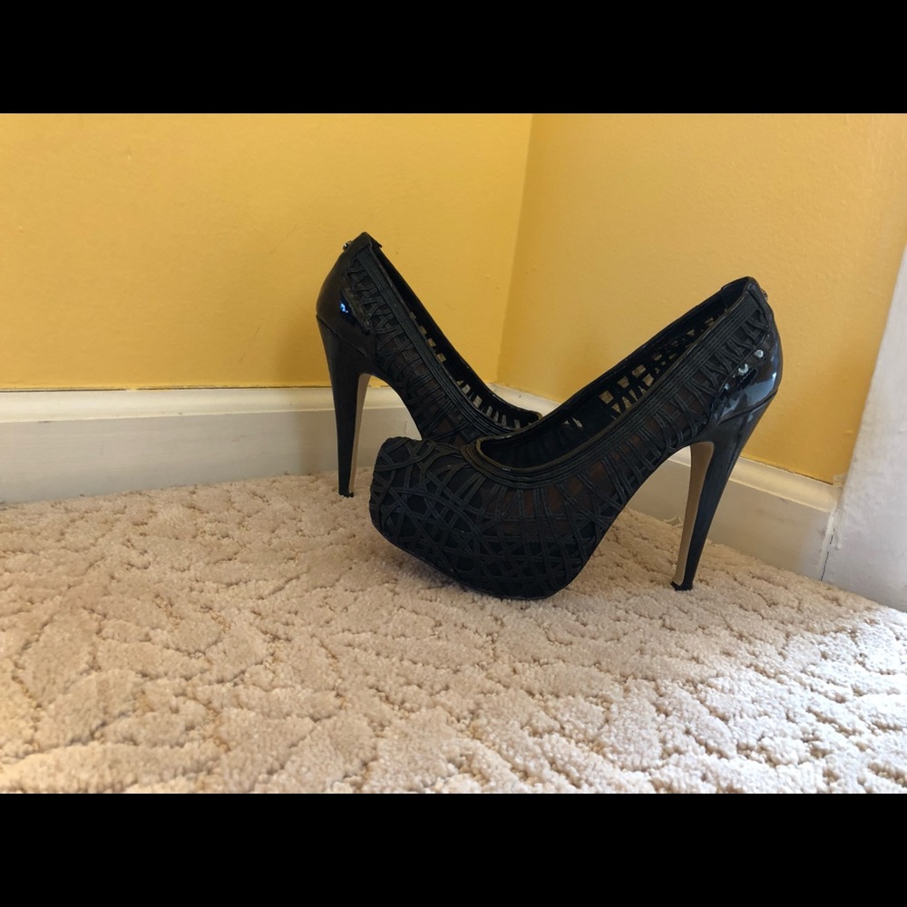 Black Round Toe Stiletto Fashion Ankle Shoes